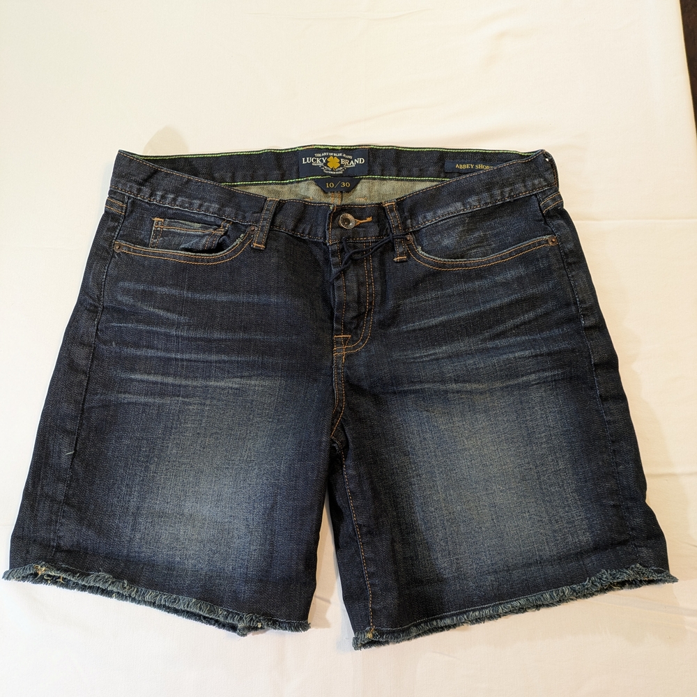 Lucky Brand Blue Jean Shorts with Contrast Stitching ABBEY SHORT